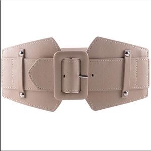 Elatic Waistband Belt Vegan Leather